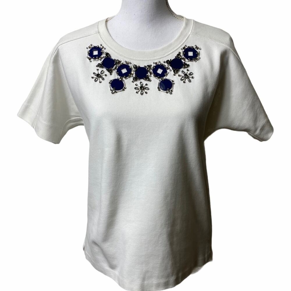 J. Crew White Small Whomen Short Sleeve Blouse